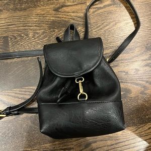 Black mini backpack